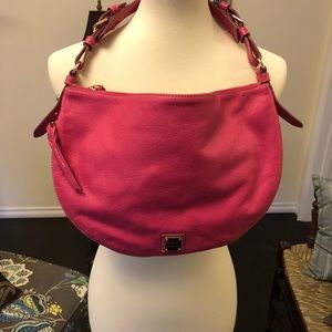 Dooney and Bourke pink leather shoulder satchel